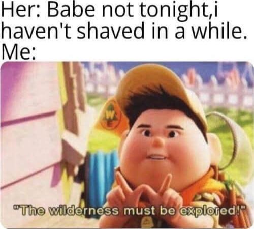 Her Babe not tonignhti havent shaved in a while Me oWy N The Wilderness must be x plrod
