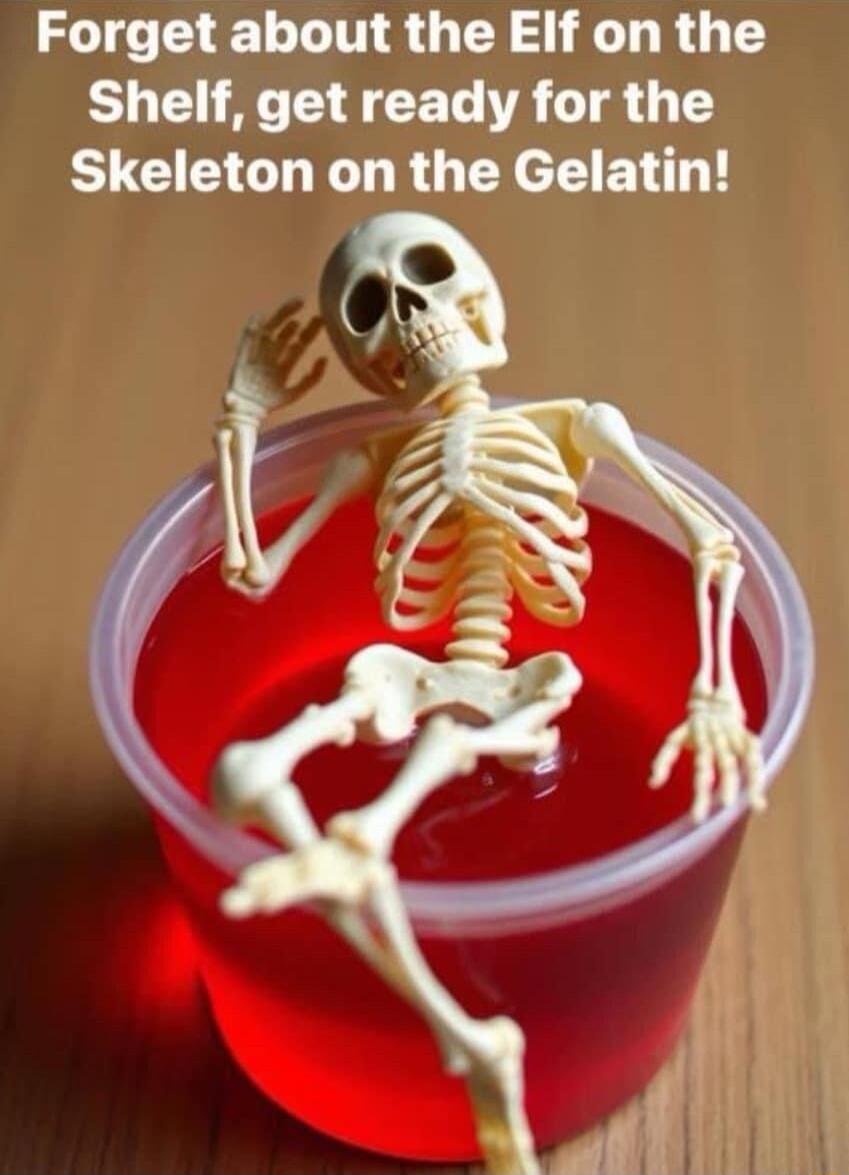 G LGN GEY S TR T LG AT CET TR TR T Skeleton on the Gelatin