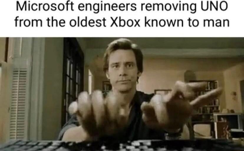 Microsoft engineers removing UNO from the oldest Xbox known to man