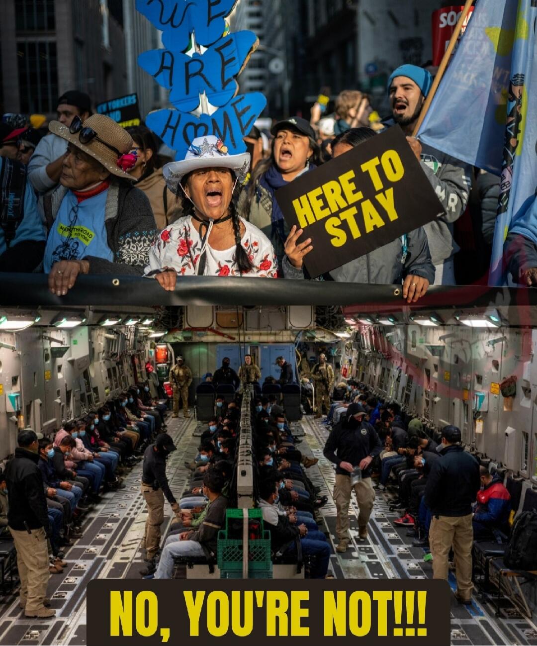 WE ARE HOME
HERE TO STAY
NO, YOU'RE NOT!!!