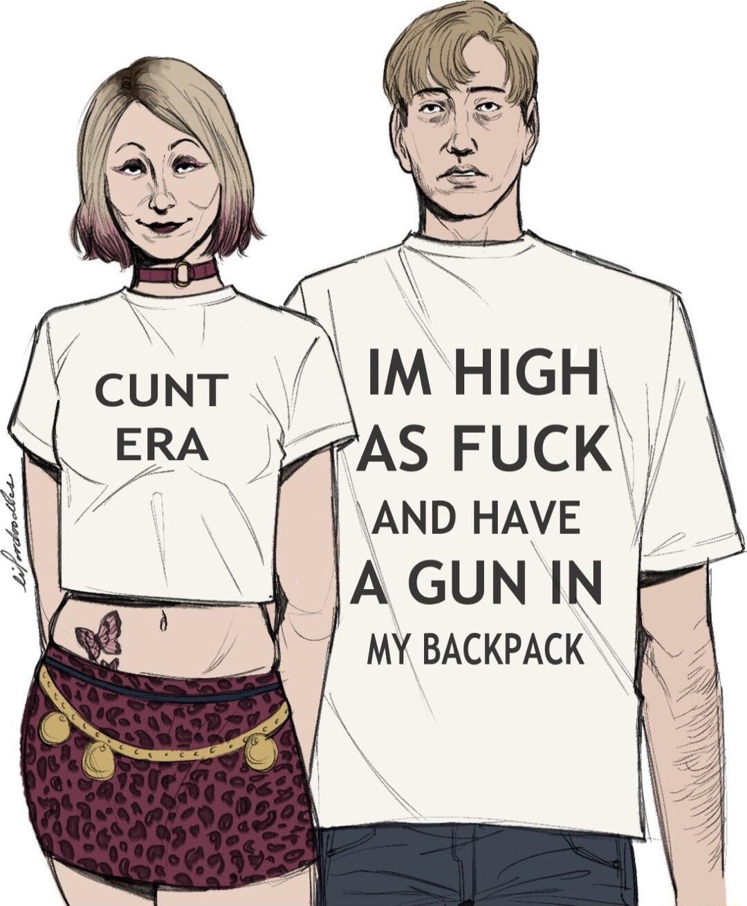 IMHIGH rAS FUCK AND HAVE A GUN IN MY BACKPACK