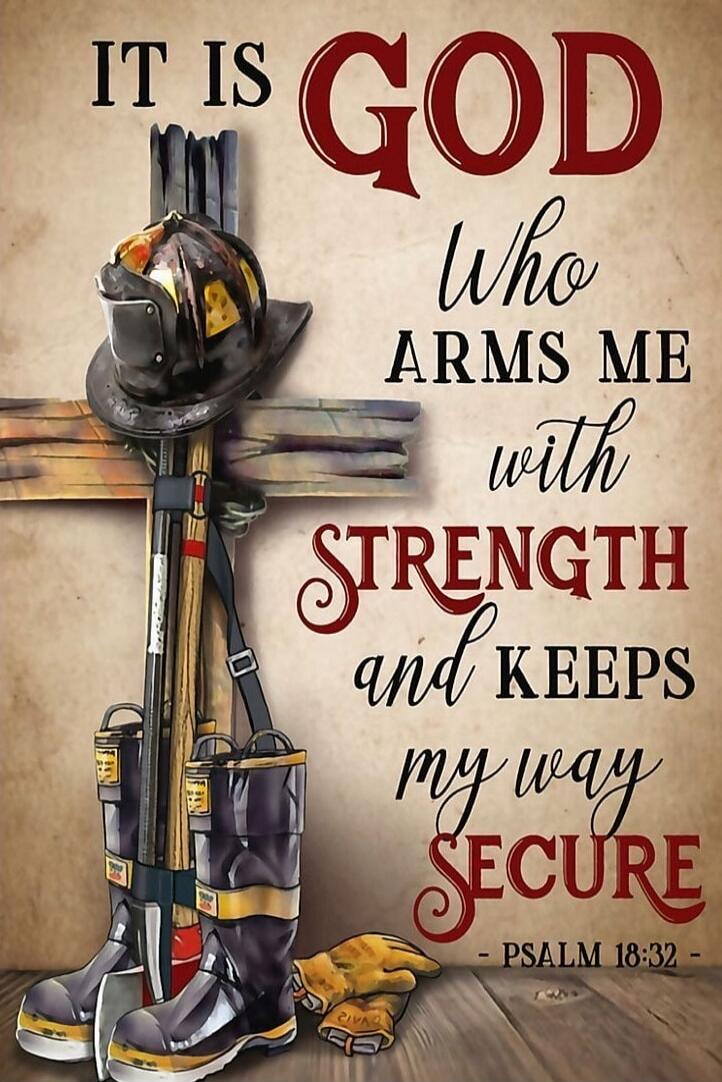 IT IS GOD Who ARMS ME with STRENGTH and KEEPS my way SECURE - PSALM 18:32 -