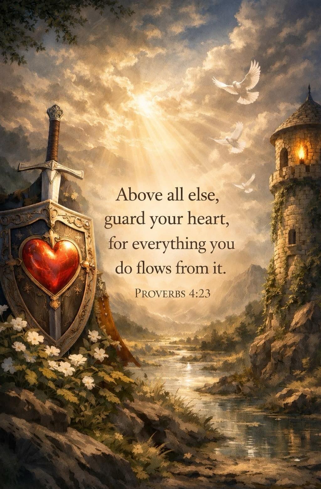 Above all else, guard your heart, for everything you do flows from it. Proverbs 4:23