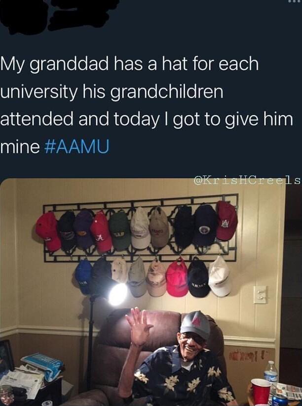 My granddad has a hat for each ValVZlsS 18 alSXe ale el alllo Tl zluclpleSlolETalo Role VA Kool R ieXe R alln NCEZVAVIE