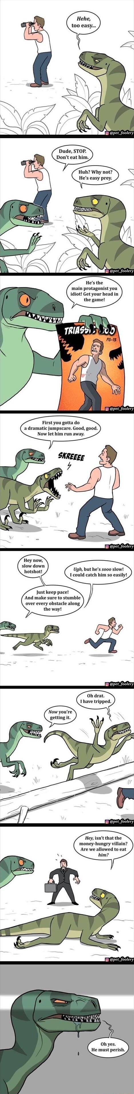 Dude STOP Dont eat him CEE main protagonist you idiot Get your head in First you gotta do a dramatic jumpscare Good good Now let him run away Ugh but hes 5000 slow 1 could catch him so easily Just keep pace And make sure to stumble over every obstacle along Hey isnt that the money hungry villain Are we allowed to eat him Ohyes He must perish