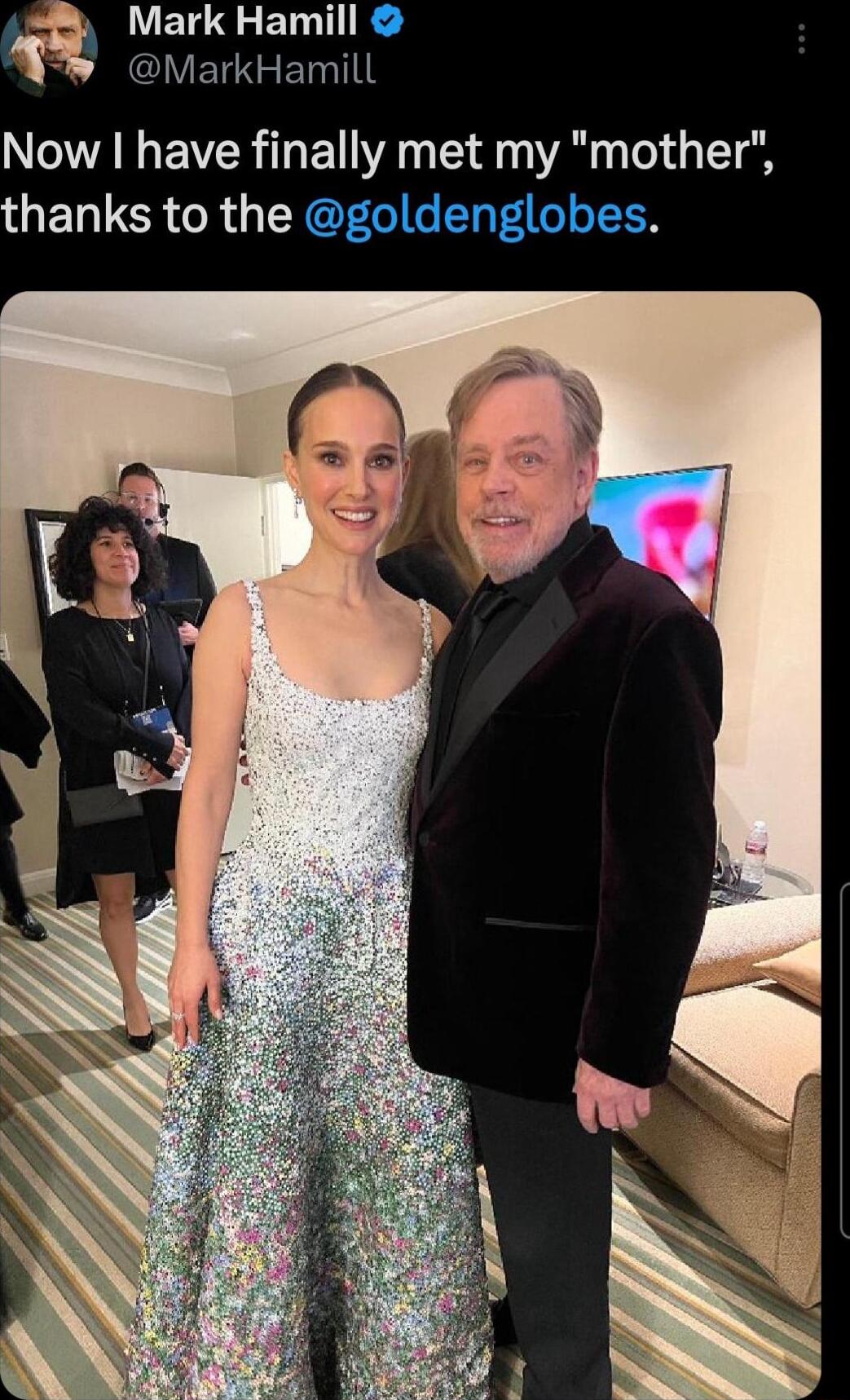 Now have finally met my mother hanks to the goldenglobes