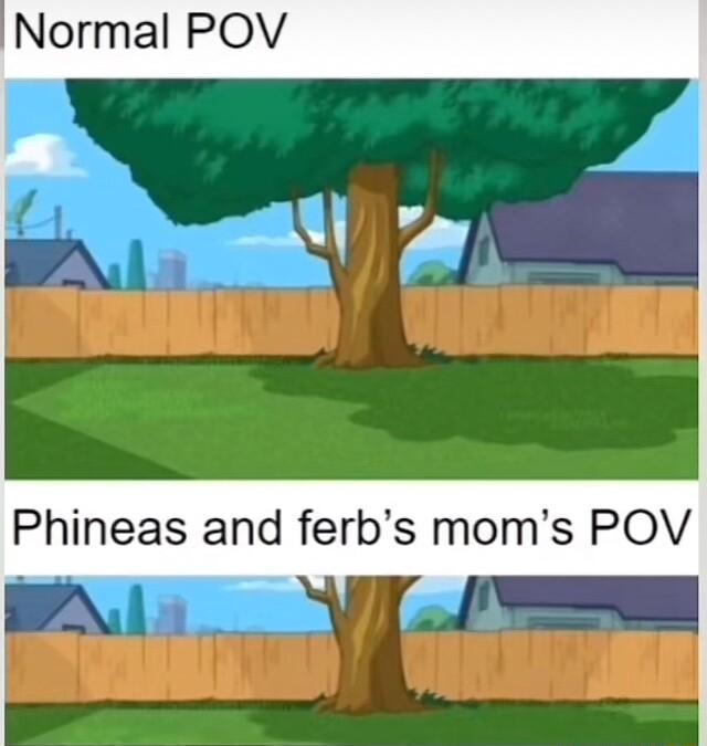 Normal POV Phineas and ferbs moms POV