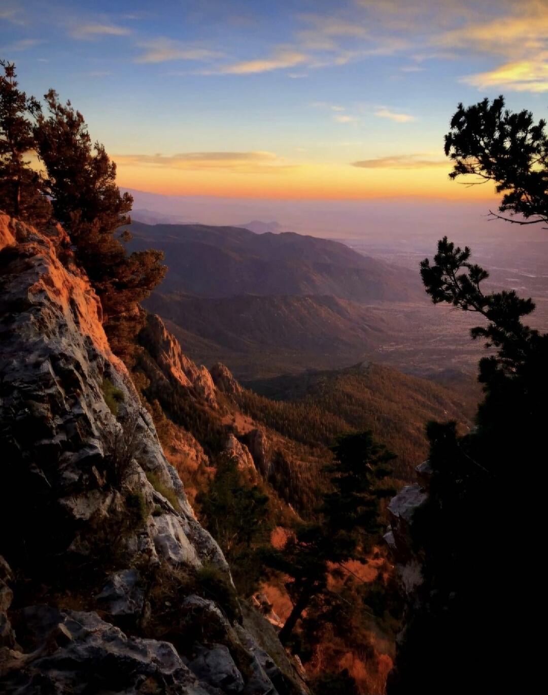 Sunset over the mountains
