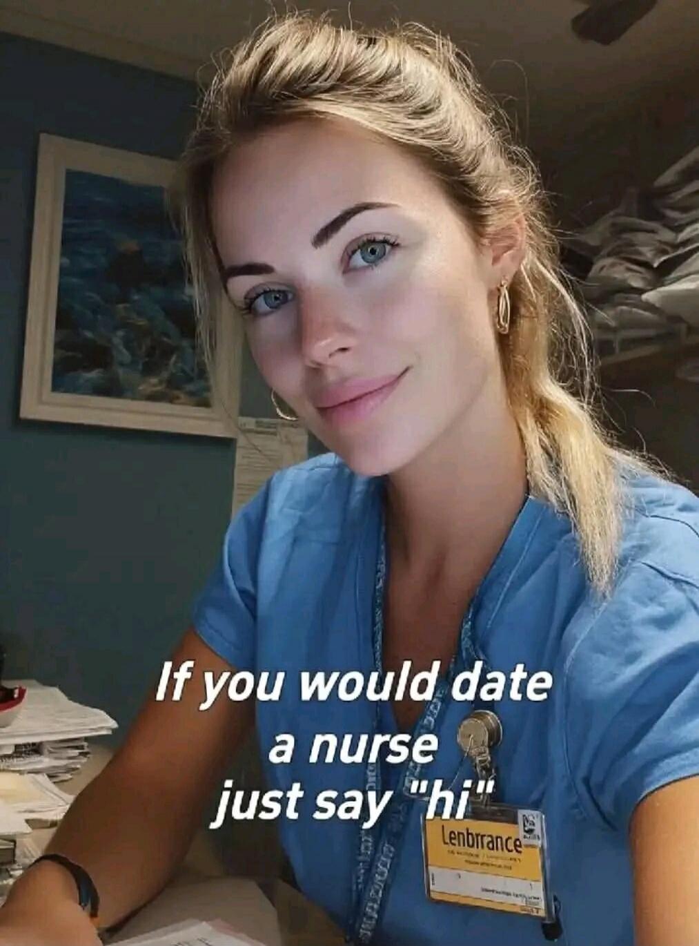 If you would date a nurse just say 