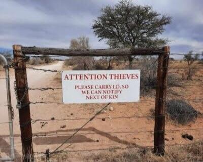 ATTENTION THIEVES PLEASE CARRY I.D. SO WE CAN NOTIFY NEXT OF KIN