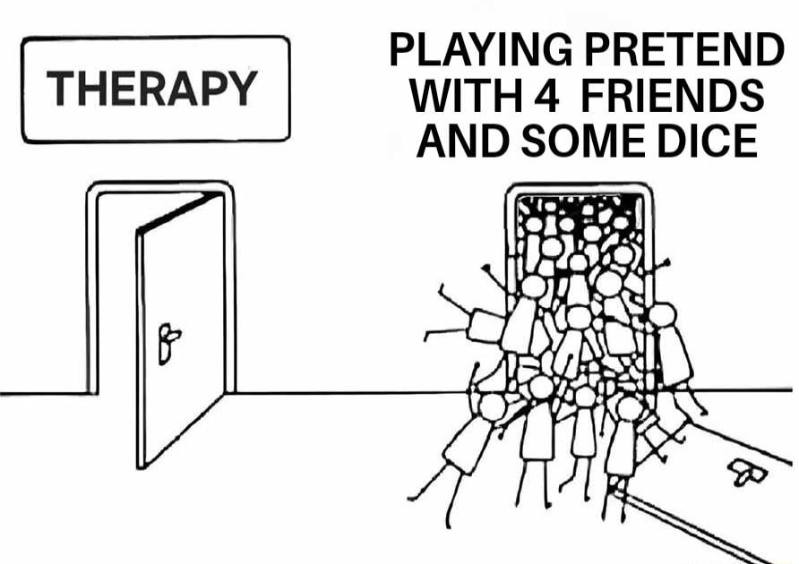 PLAYING PRETEND THERAPY WITH 4 FRIENDS AND SOME DICE