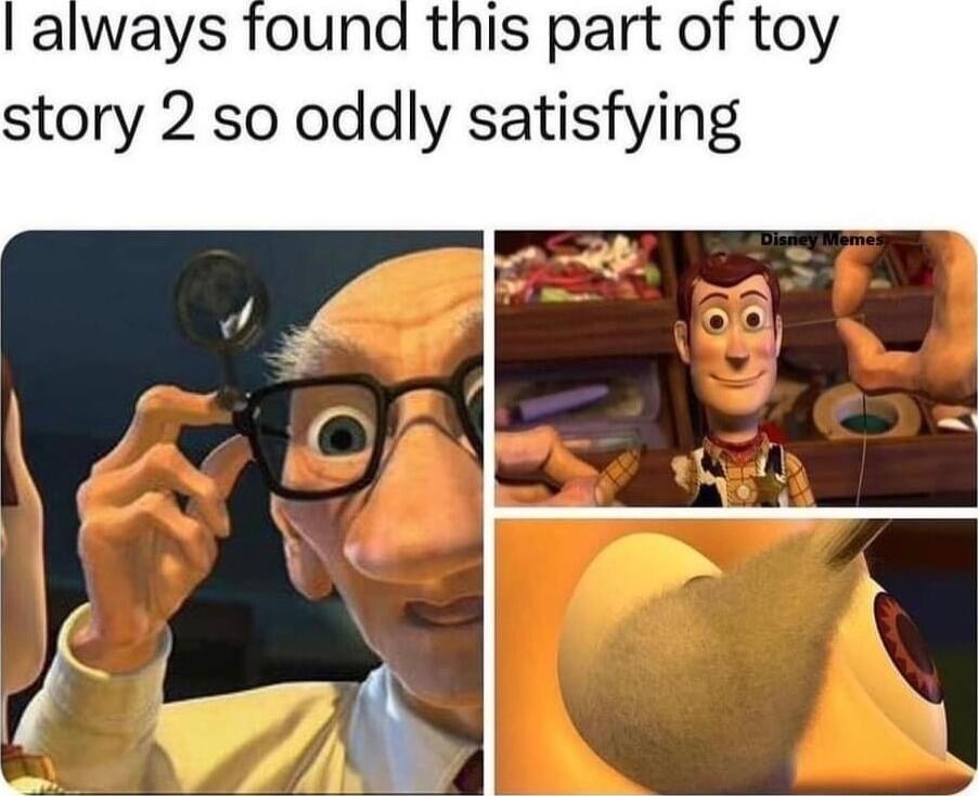 always found this part of toy story 2 so oddly satisfying