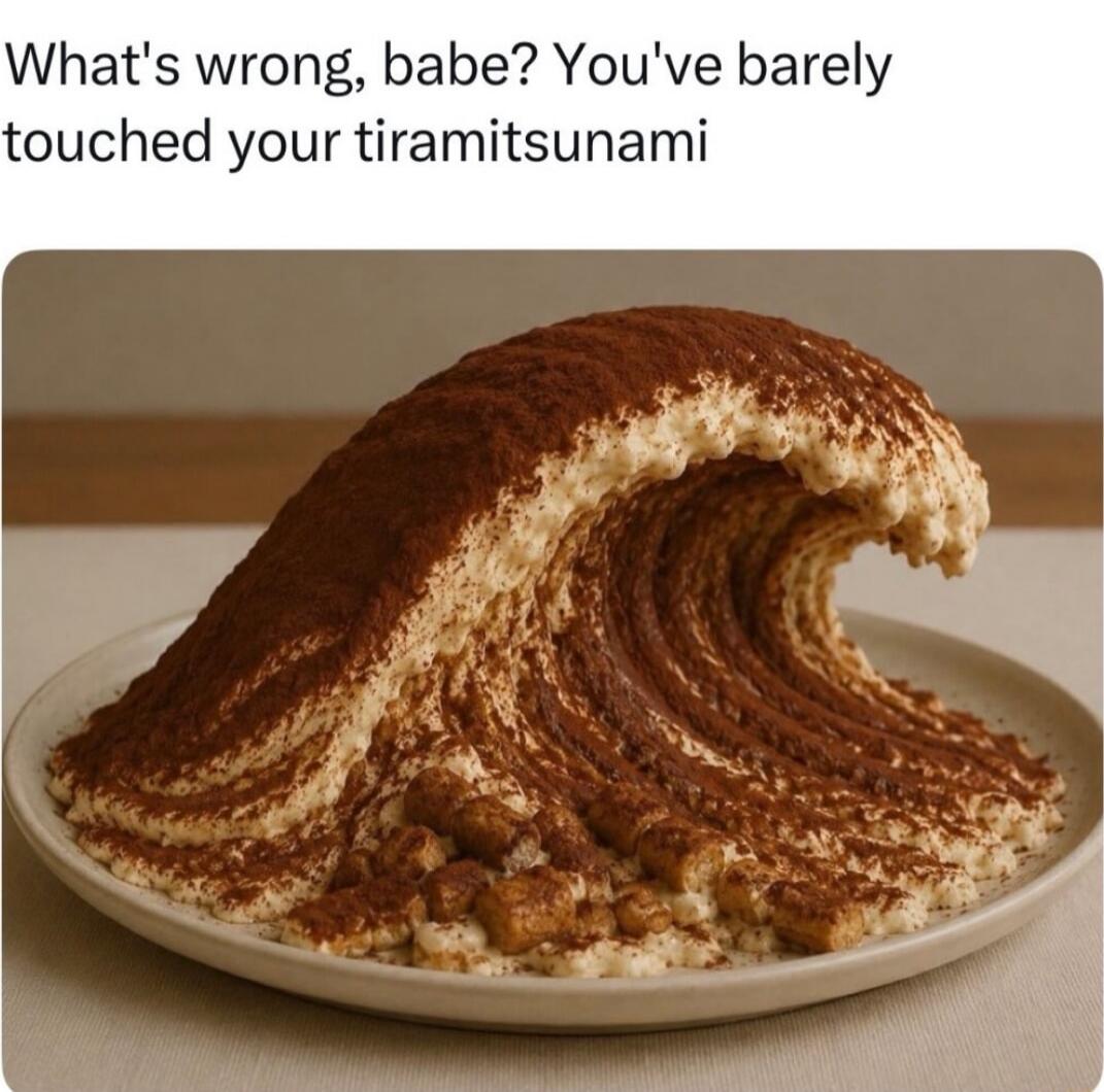 What's wrong, babe? You've barely touched your tiramitsunami