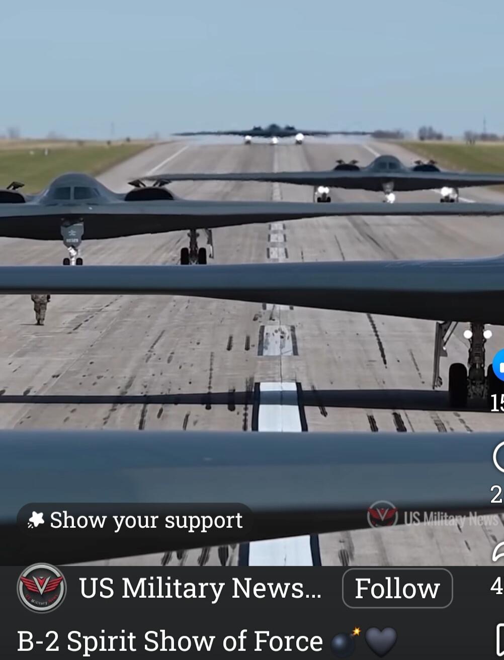 Show your support US Military News B-2 Spirit Show of Force