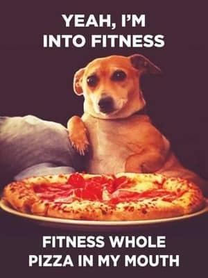 YEAH M INTO FITNESS FITNESS WHOLE PIZZA IN MY MOUTH