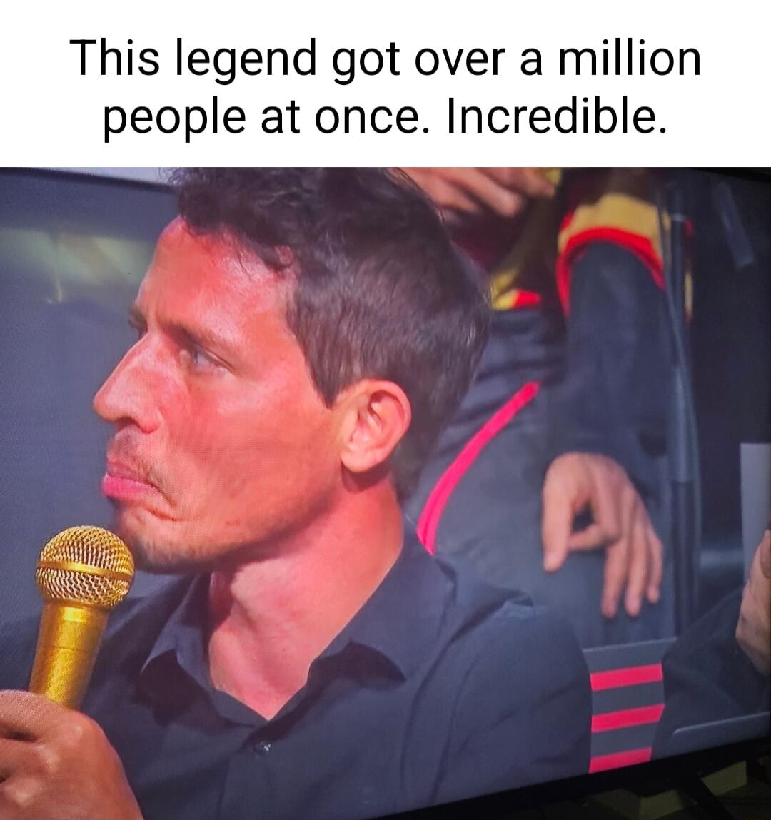 This legend got over a million people at once Incredible