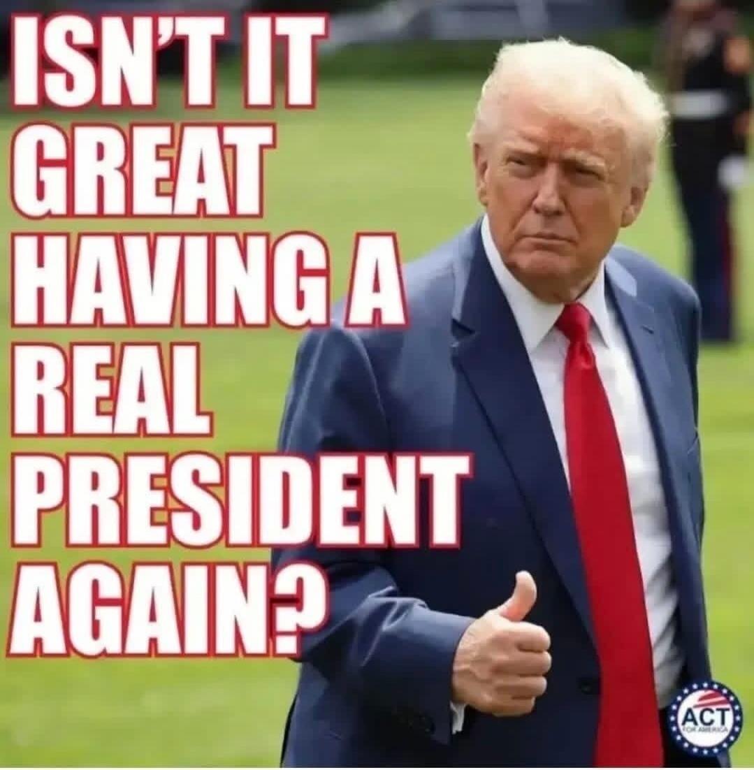 ISN'T IT GREAT HAVING A REAL PRESIDENT AGAIN?