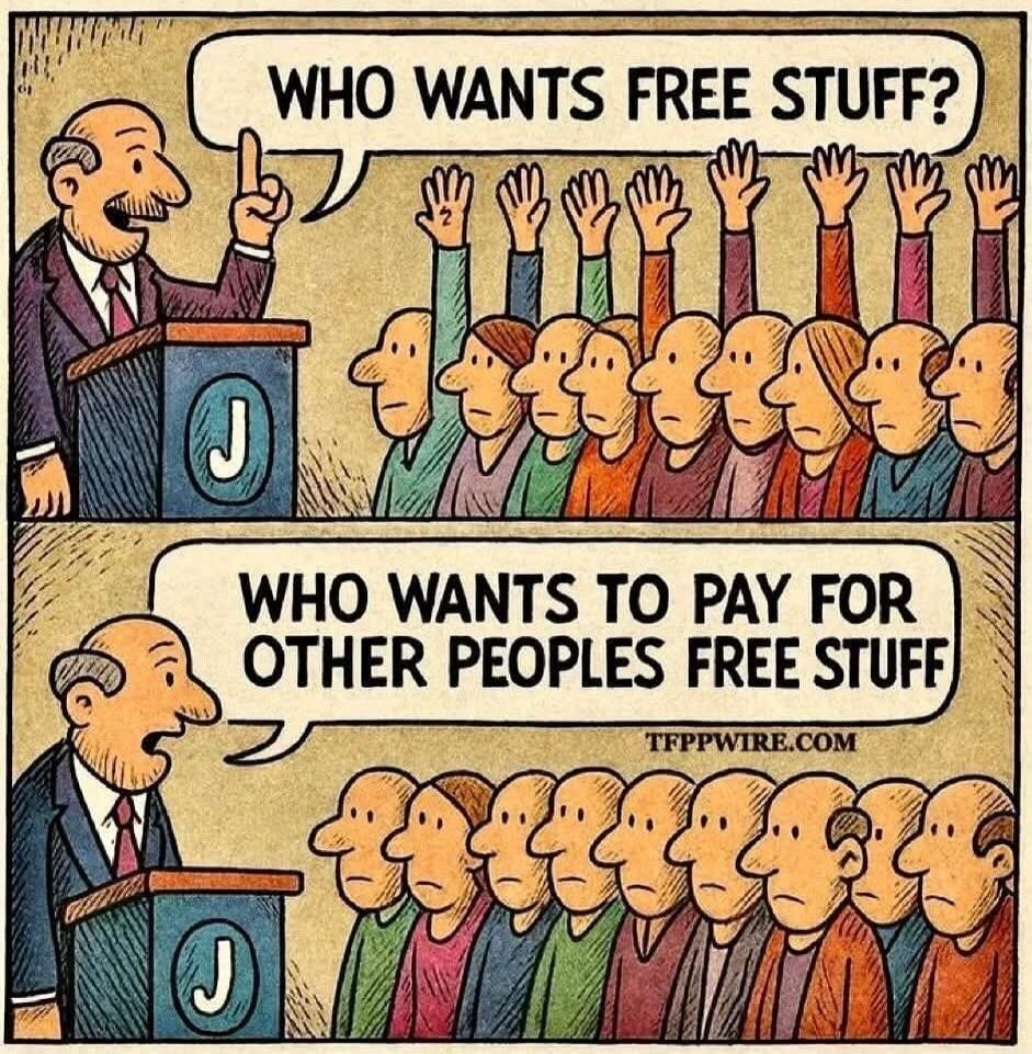 WHO WANTS FREE STUFF?

WHO WANTS TO PAY FOR OTHER PEOPLES FREE STUFF