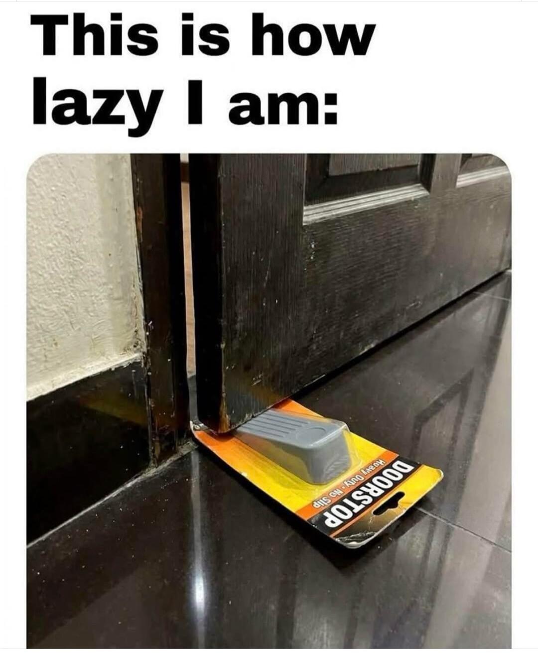 This is how lazy I am: DOORSTOP Heavy Duty No Slip