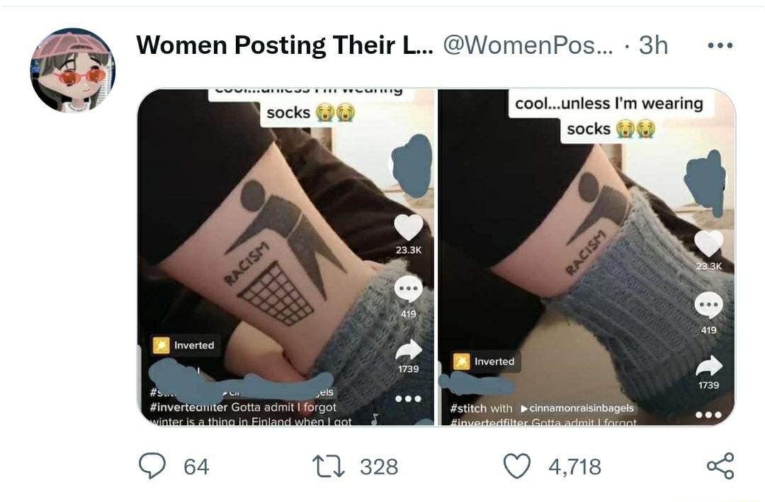 Women Posting Their L WomenPos 3h T e ey coolunless Im wearing socks G G B veriea B nverted e 2 inverteaiiter Gotta admit forgot stitch with cinnamonraisinbagels Xy