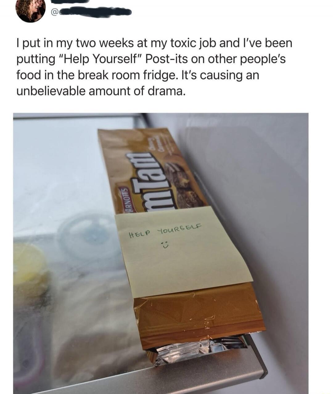 I put in my two weeks at my toxic job and I've been putting 