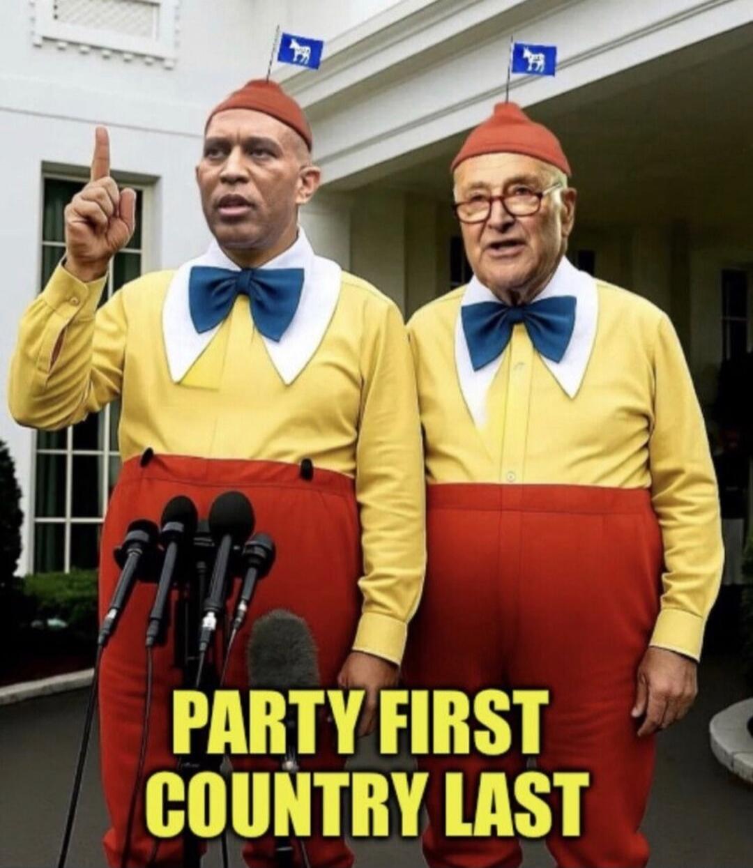 PARTY FIRST COUNTRY LAST