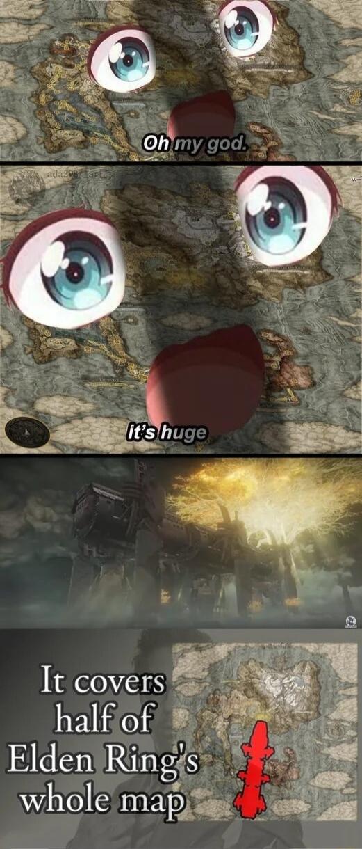 It covers halflof T4 Elden Ringss whole map