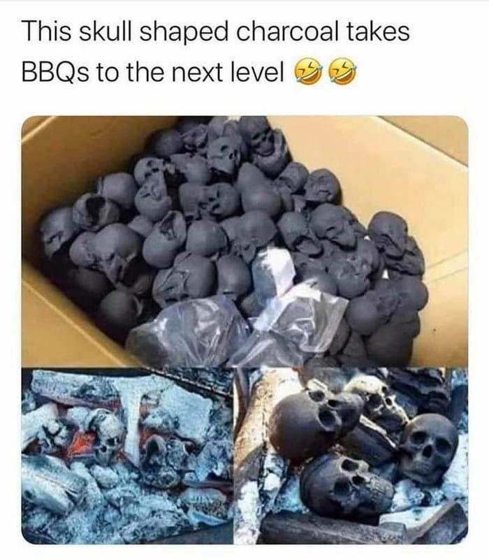This skull shaped charcoal takes BBQs to the next level