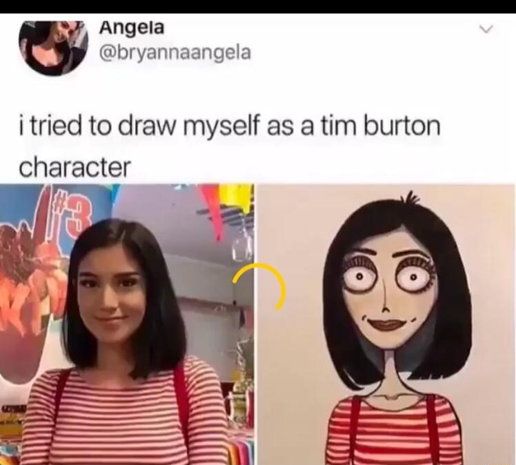 pF Angela bryannaangela i tried to draw myself as a tim burton character