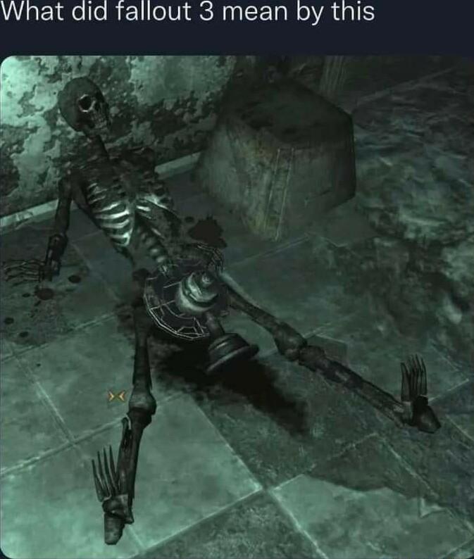 What dia tallout 3 mean by this