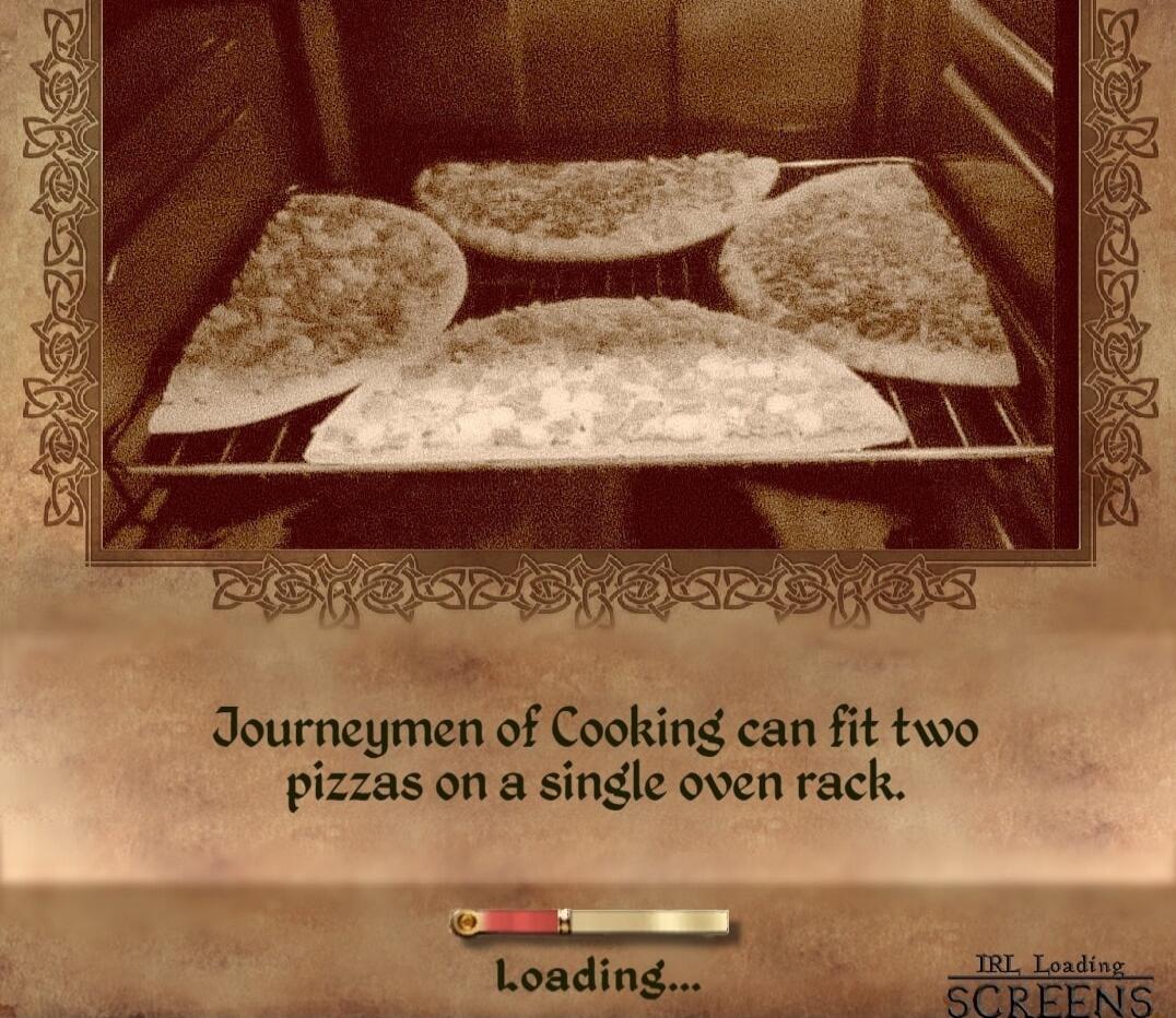 Journeymen of Cooking can fit two pizzas on a single oven rack o e Loading o SRl 2R ideak