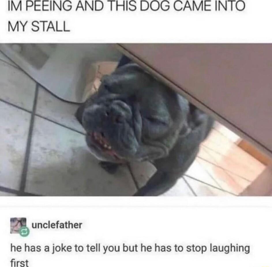 n unclefather he has a joke to tell you but he has to stop laughing