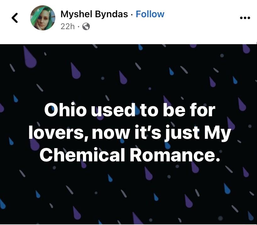 B Myshel Byndas Follow 22h Ohio used to be for lovers now itsjust My o T1 TTE TR T BT LT R