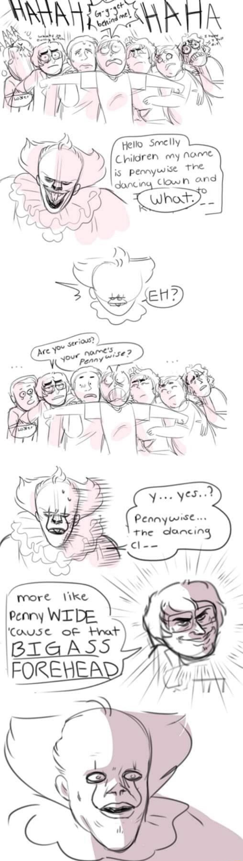 Hello Smelly Children my nome is pennywise The Sancing Clowh and Pennywise The dnmm5 penny WIDE Cause of Heat