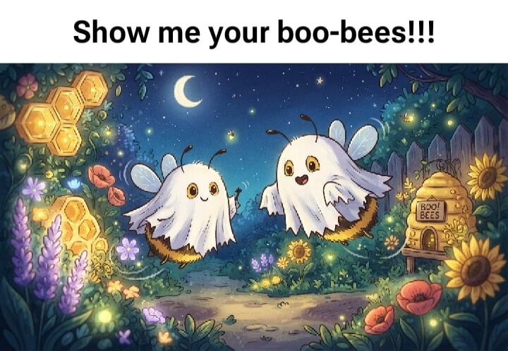 Show me your boo-bees!!! BOO! BEES!