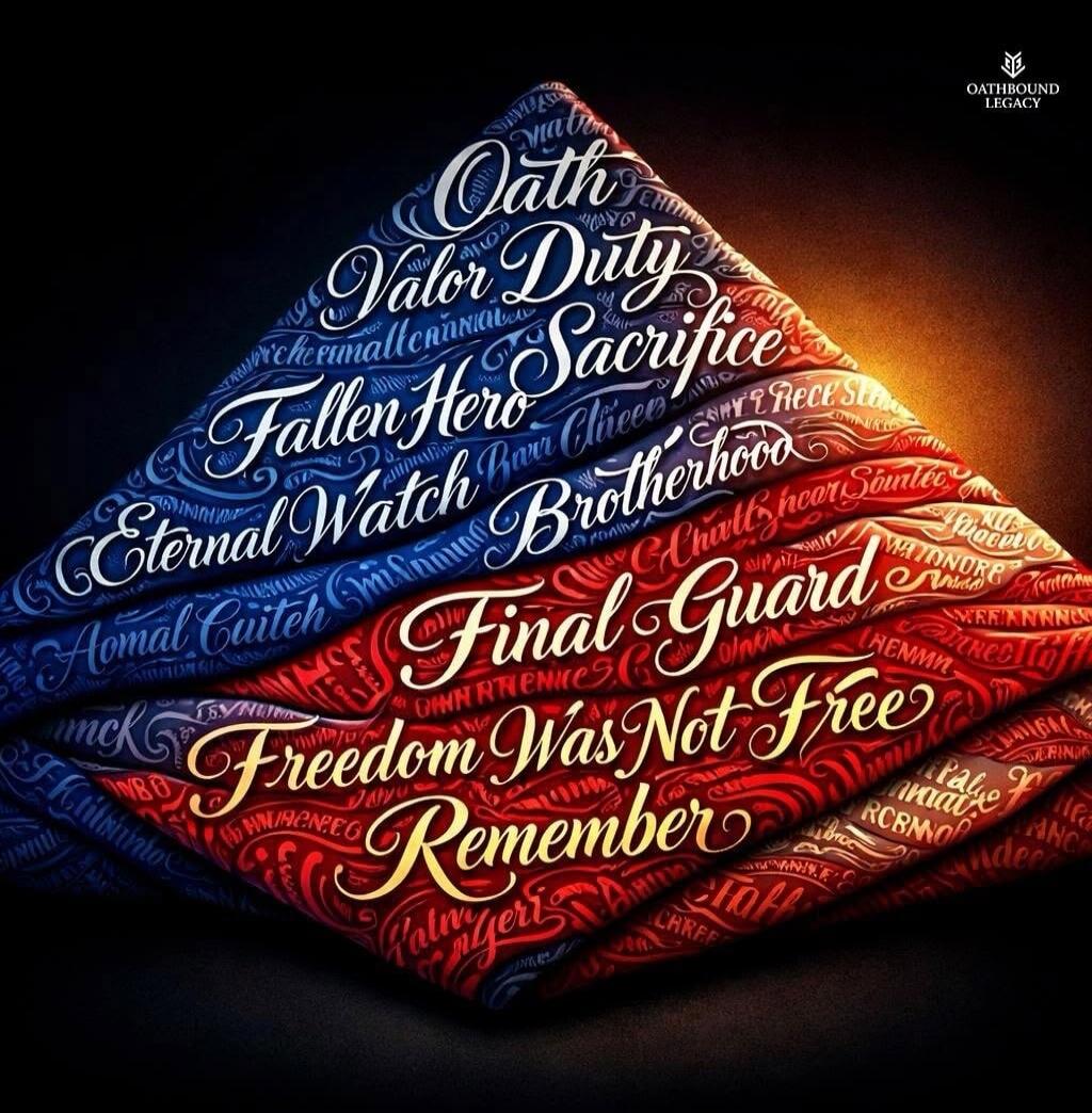 OATHBOUND LEGACY Oath Valor Duty Sacrifice Fallen Hero Eternal Watch Brotherhood Final Guard Freedom Was Not Free Remember