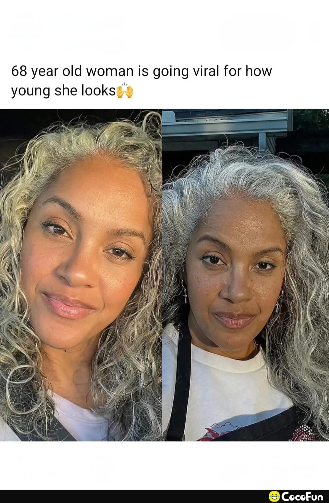 68 year old woman is going viral for how young she looks🙌