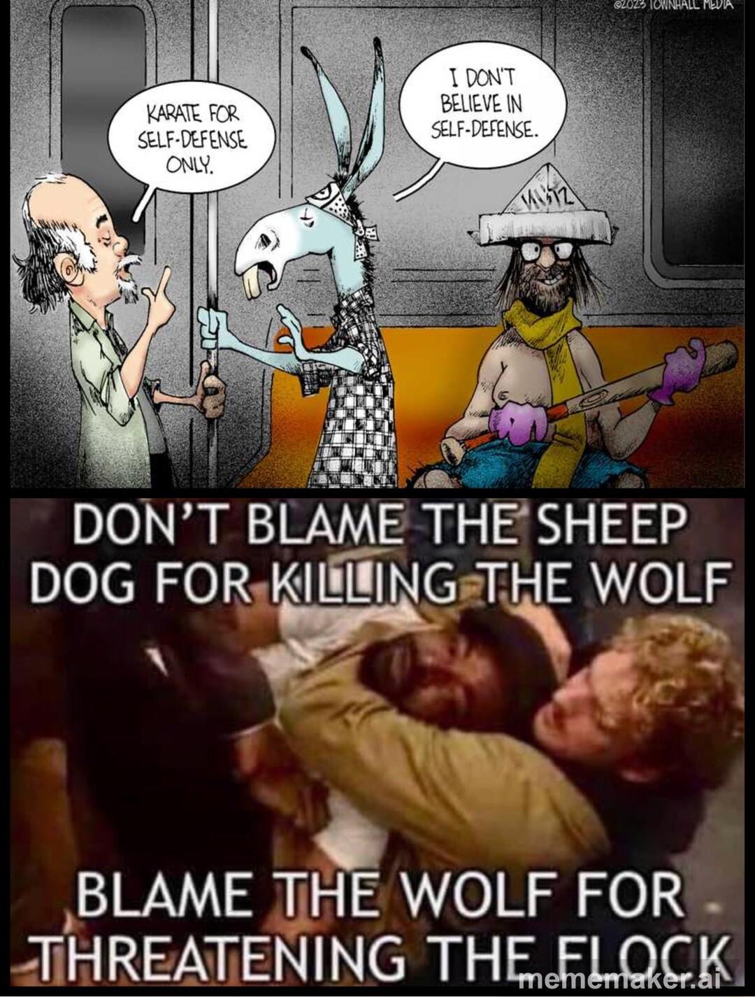 DONT BLAME THE SHEEP DOG FORKIBMINGSTHE WOLF 5 BLAME Ti WOLF FOR i N AN N 5 8 Ko Tal