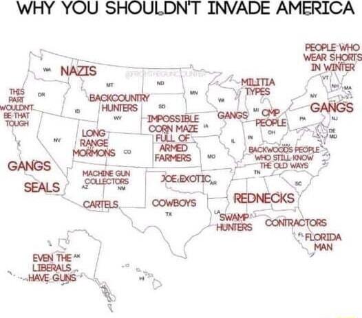 WHY YOU SHOULDNT INVADE AMERICA