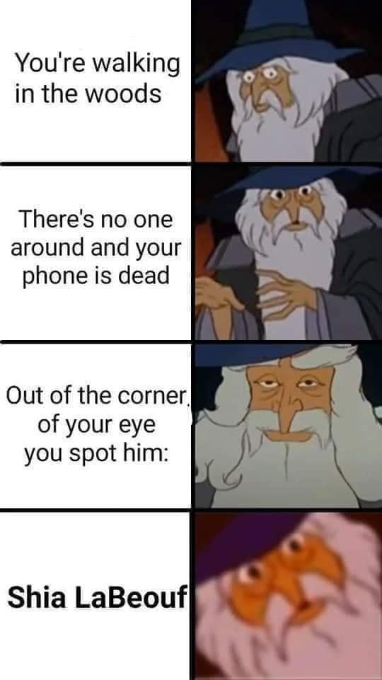 Youre walking in the woods Theres no one around and your phone is dead Out of the corner of your eye you spot him