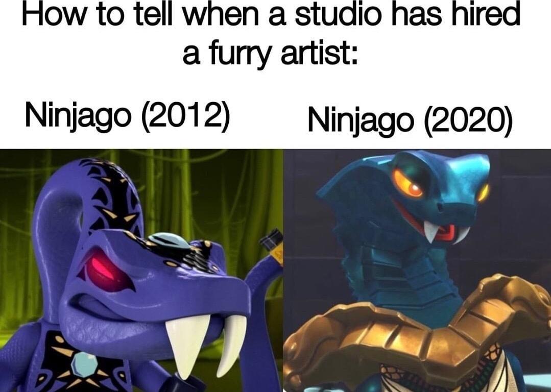 a furry artist Ninjago 2012 Ninjago 2020