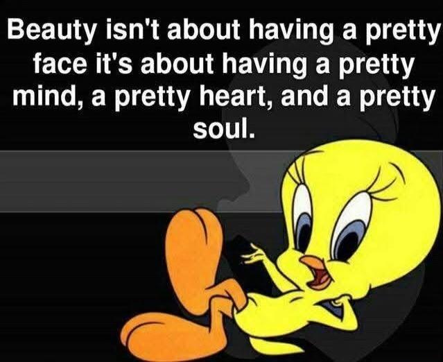 Beauty isn't about having a pretty face it's about having a pretty mind, a pretty heart, and a pretty soul.