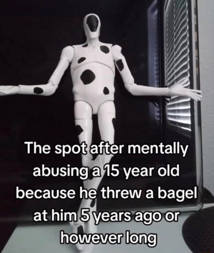 The spotafter mentally ELIE oje ERVEET do o because he threw a bagel at himSyearsagoor howeverl