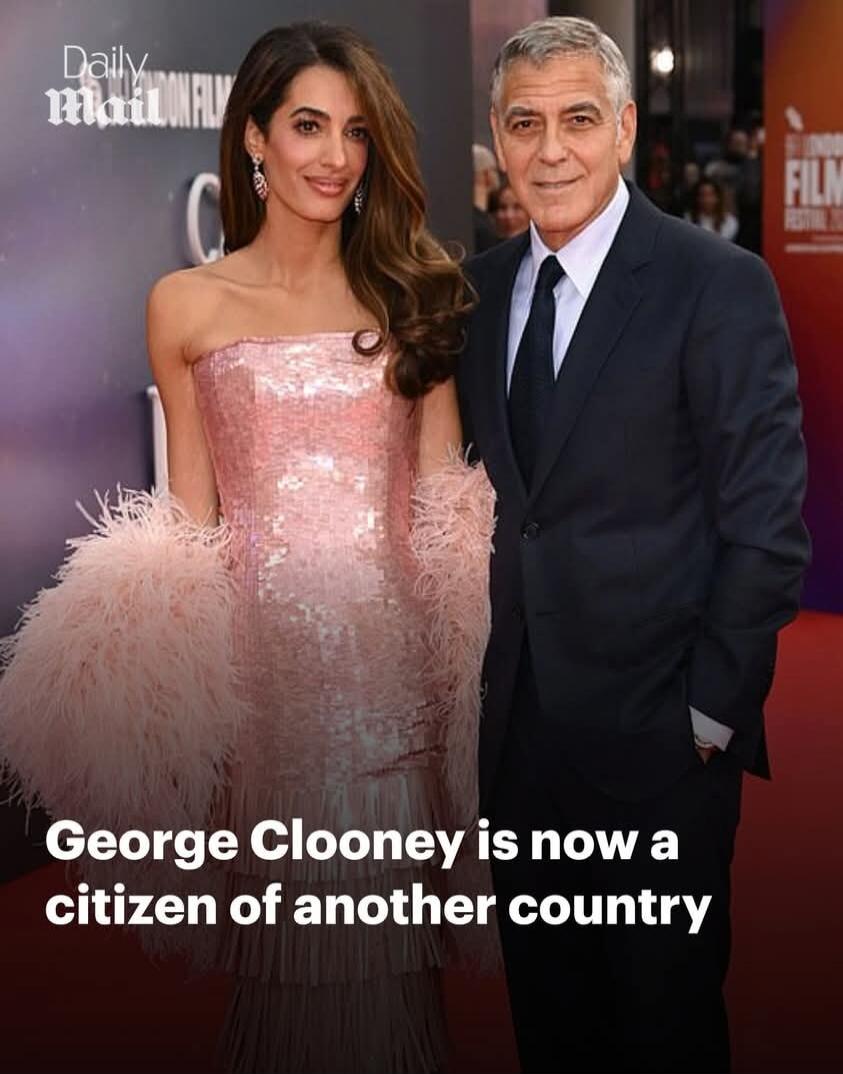Daily Mail LONDON FILM George Clooney is now a citizen of another country