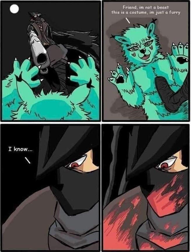 Friend im not a beast his is a castume im Just a furry