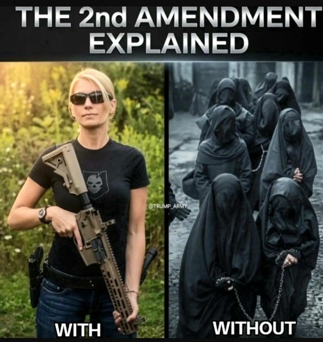 THE 2nd AMENDMENT EXPLAINED WITH WITHOUT @TRUMP_ARMY