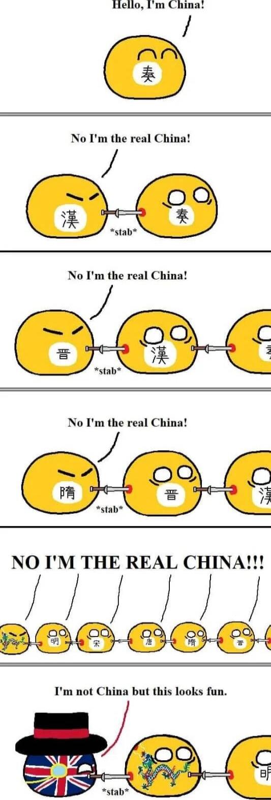 Hello Im China No Im the real China NO IM THE REAL CHINA e L Im not China but this looks fun J