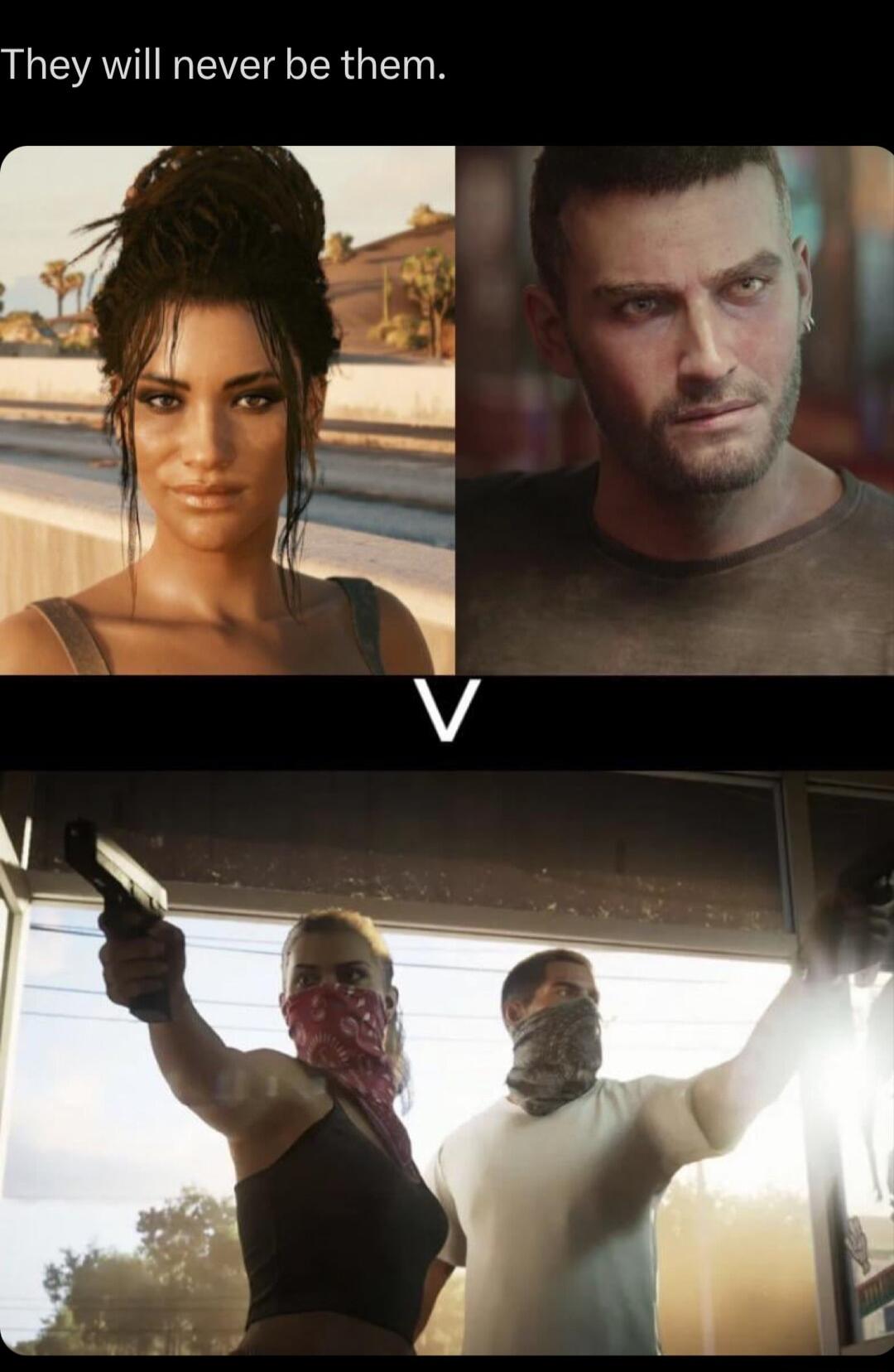 They will never be them