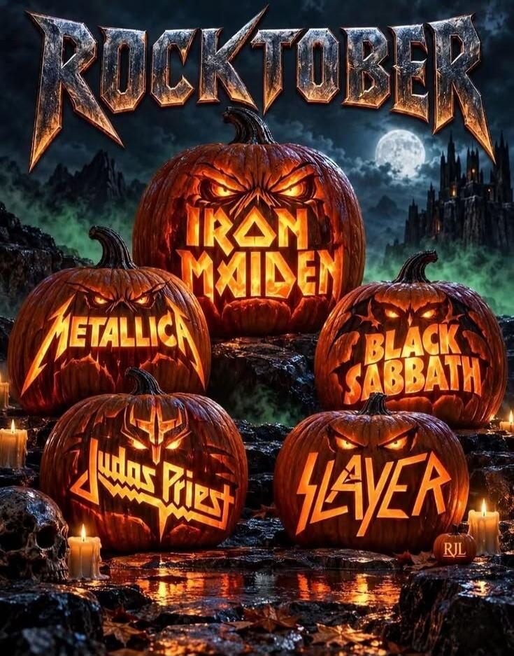 ROCKTOBER IRON MAIDEN METALLICA BLACK SABBATH JUDAS PRIEST SLAYER