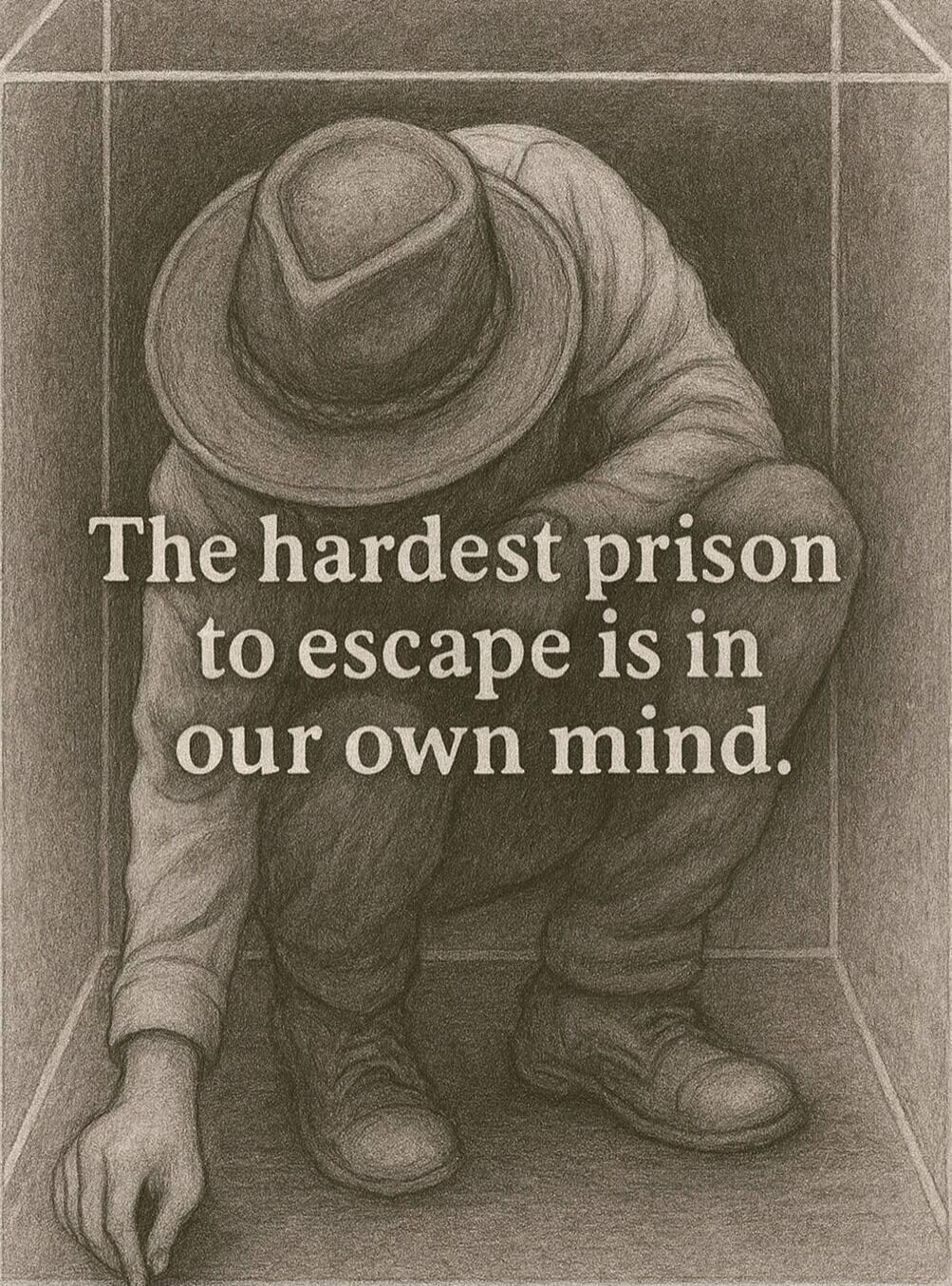 The hardest prison to escape is in our own mind.